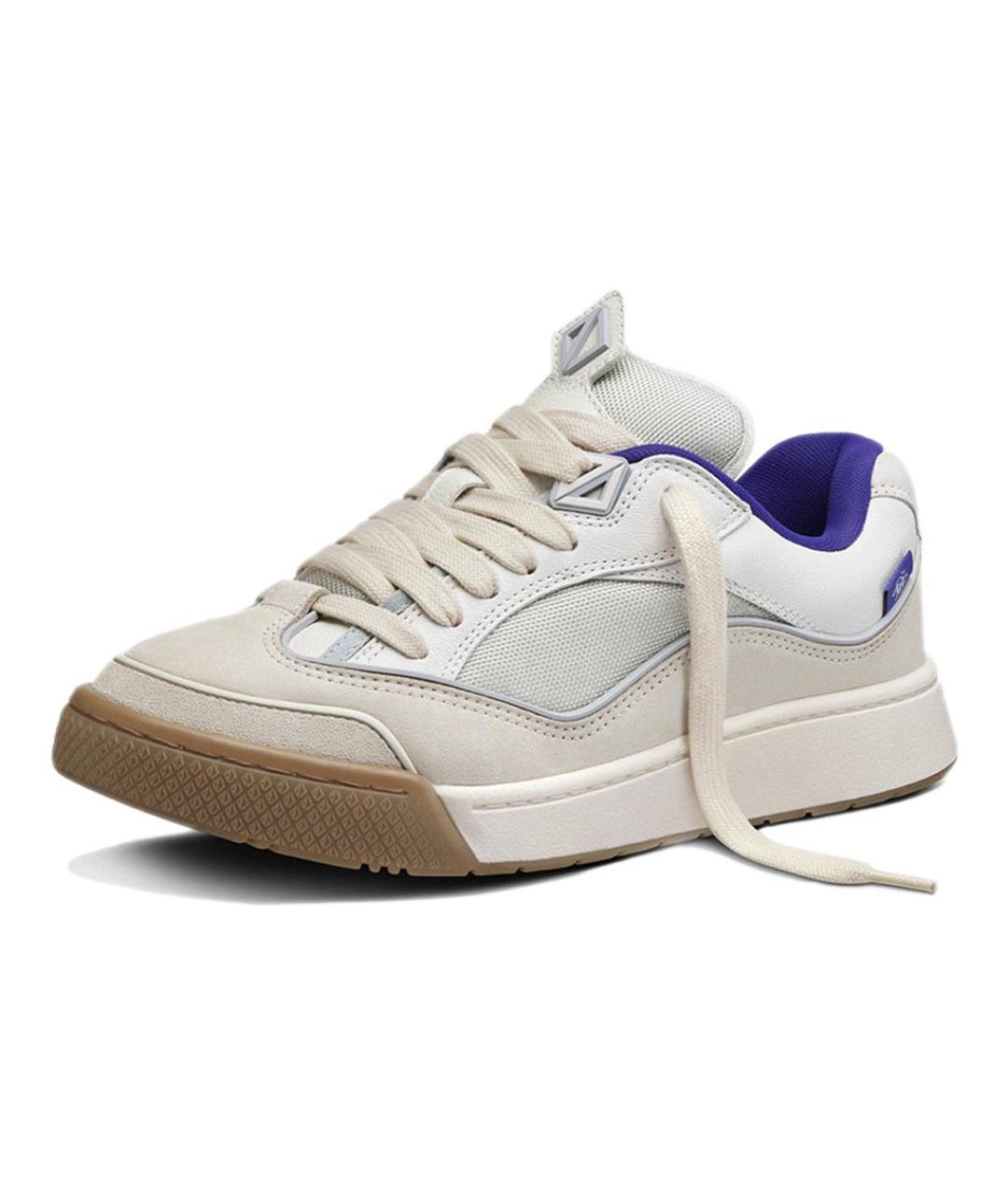 CHRISTIAN DIOR Бежевые кожаные низкие кроссовки / кеды, фото 3