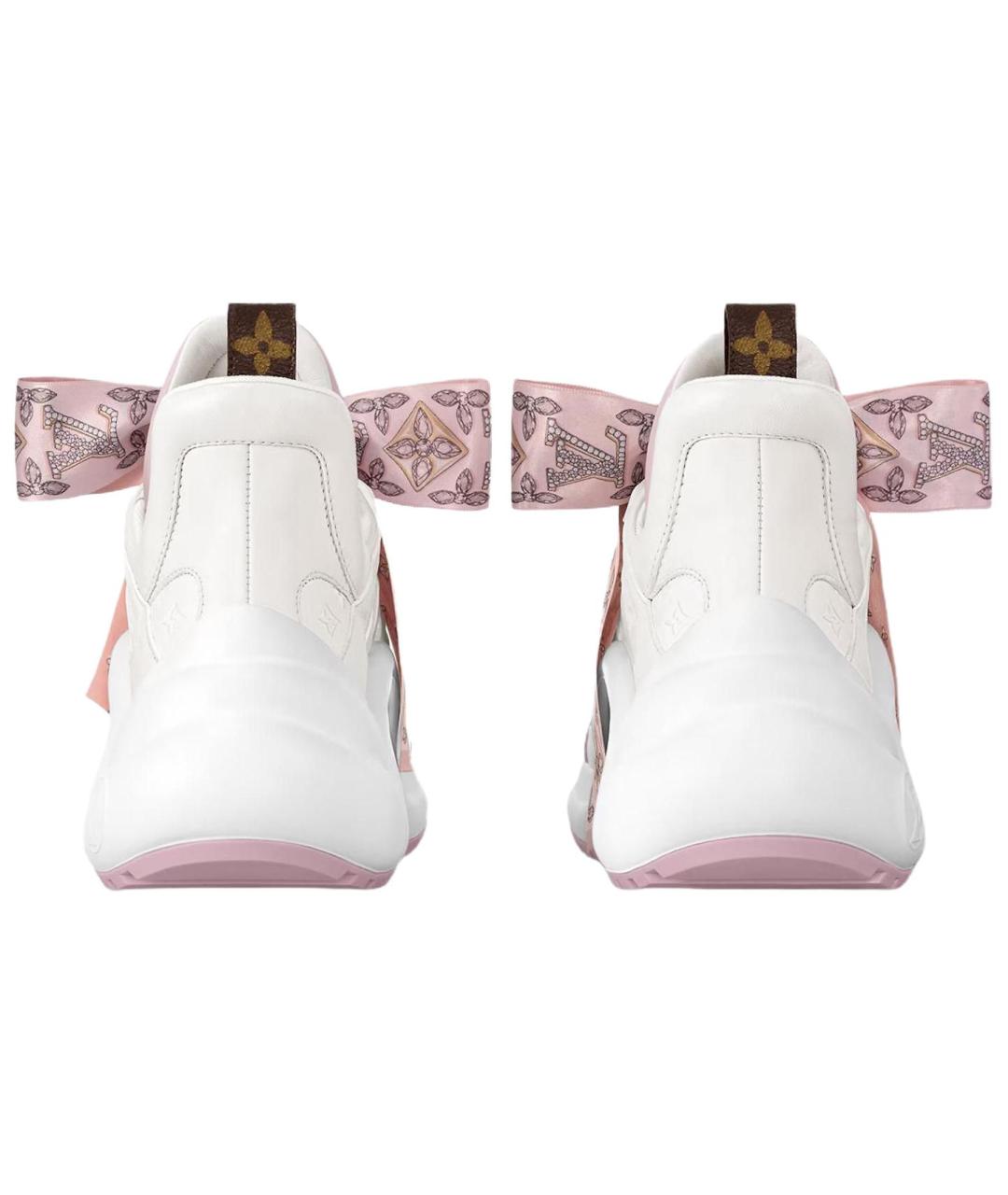 LOUIS VUITTON Белые кожаные кроссовки, фото 4