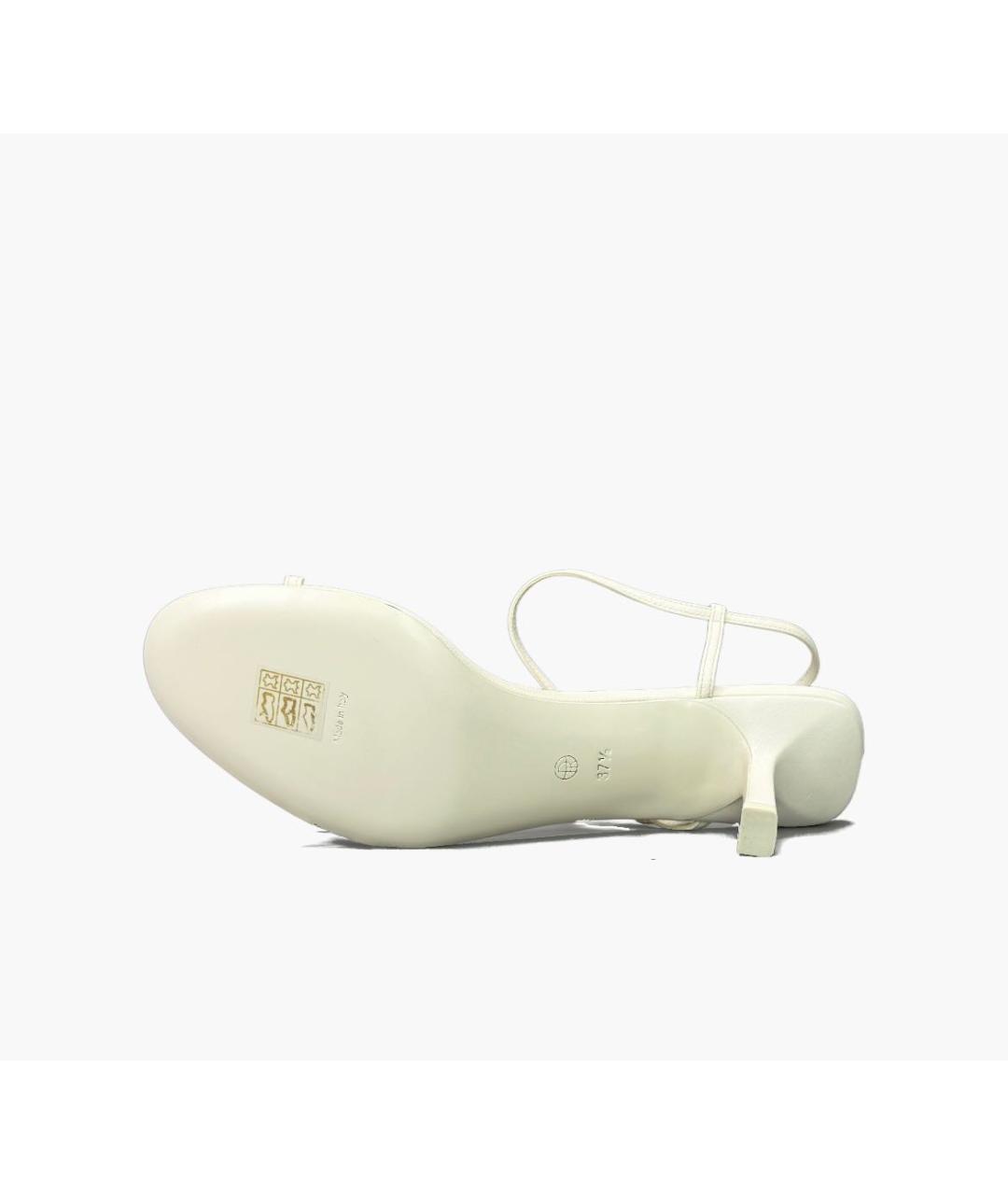 THE ROW Белые кожаные босоножки, фото 5