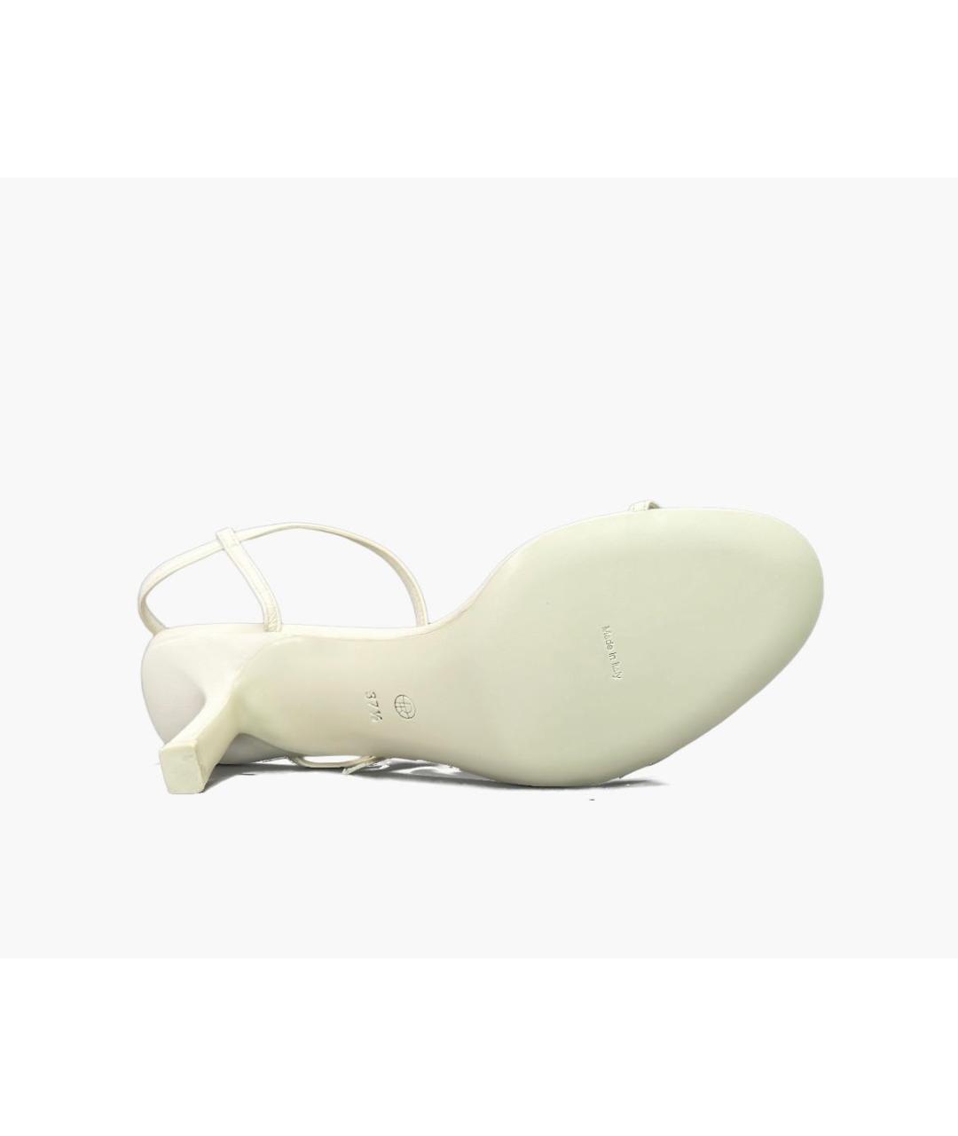 THE ROW Белые кожаные босоножки, фото 6