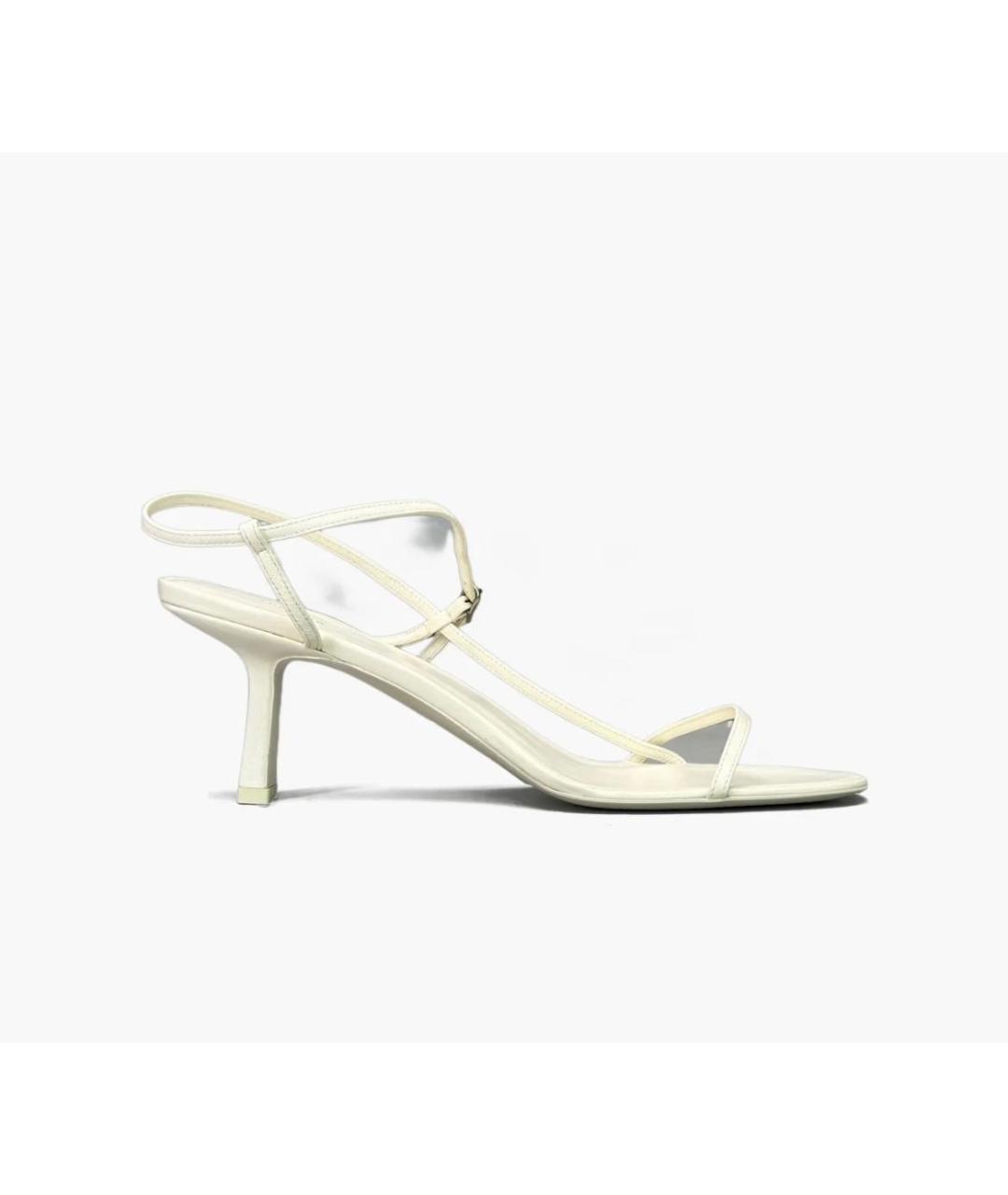 THE ROW Белые кожаные босоножки, фото 7