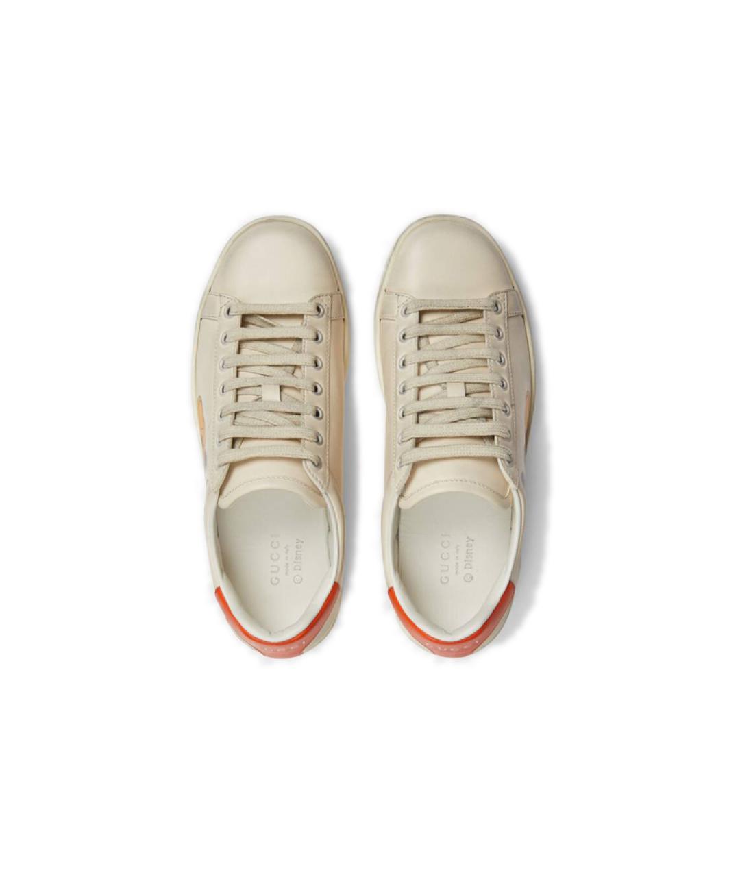 GUCCI Белые кожаные кеды, фото 3