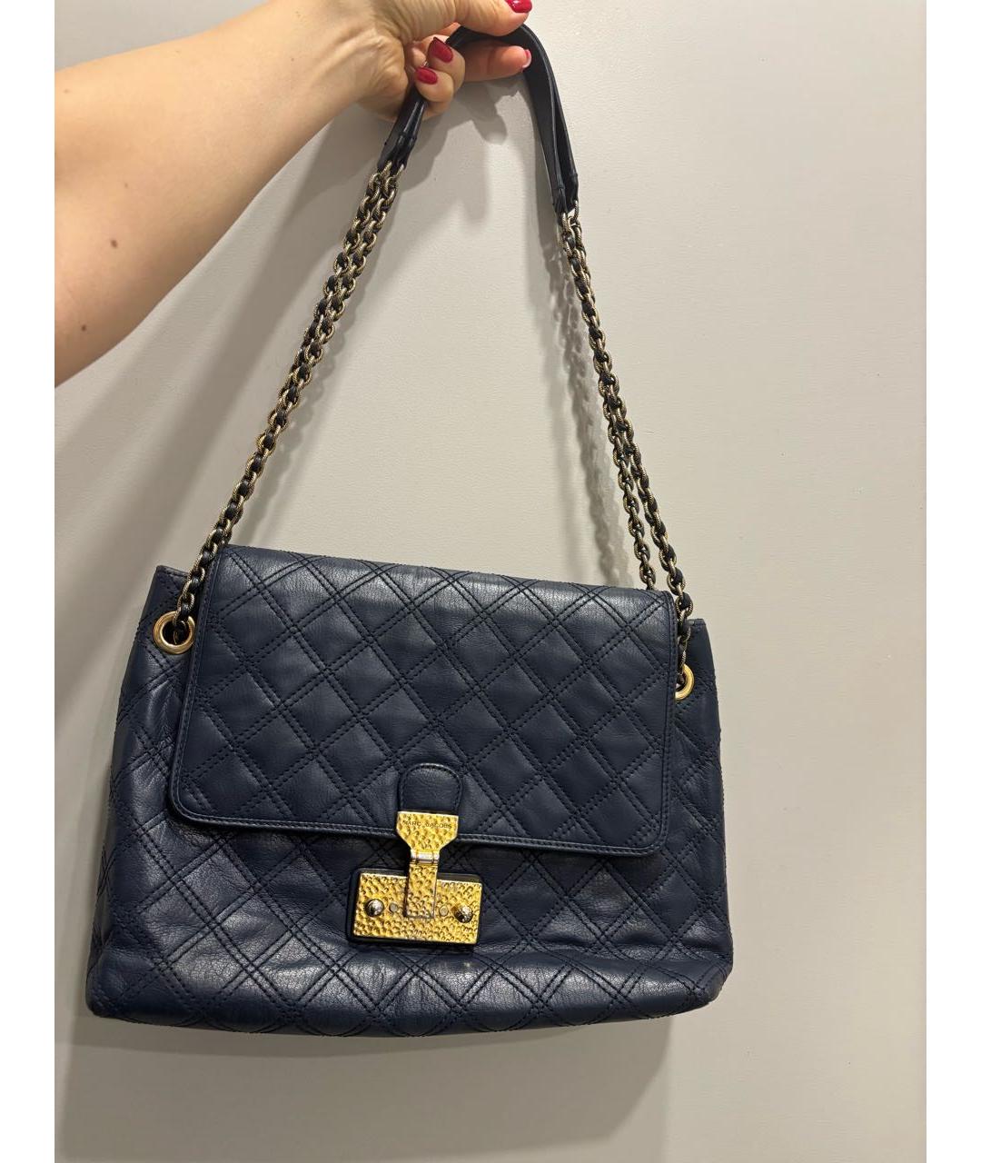 MARC JACOBS Темно-синяя кожаная сумка через плечо, фото 2