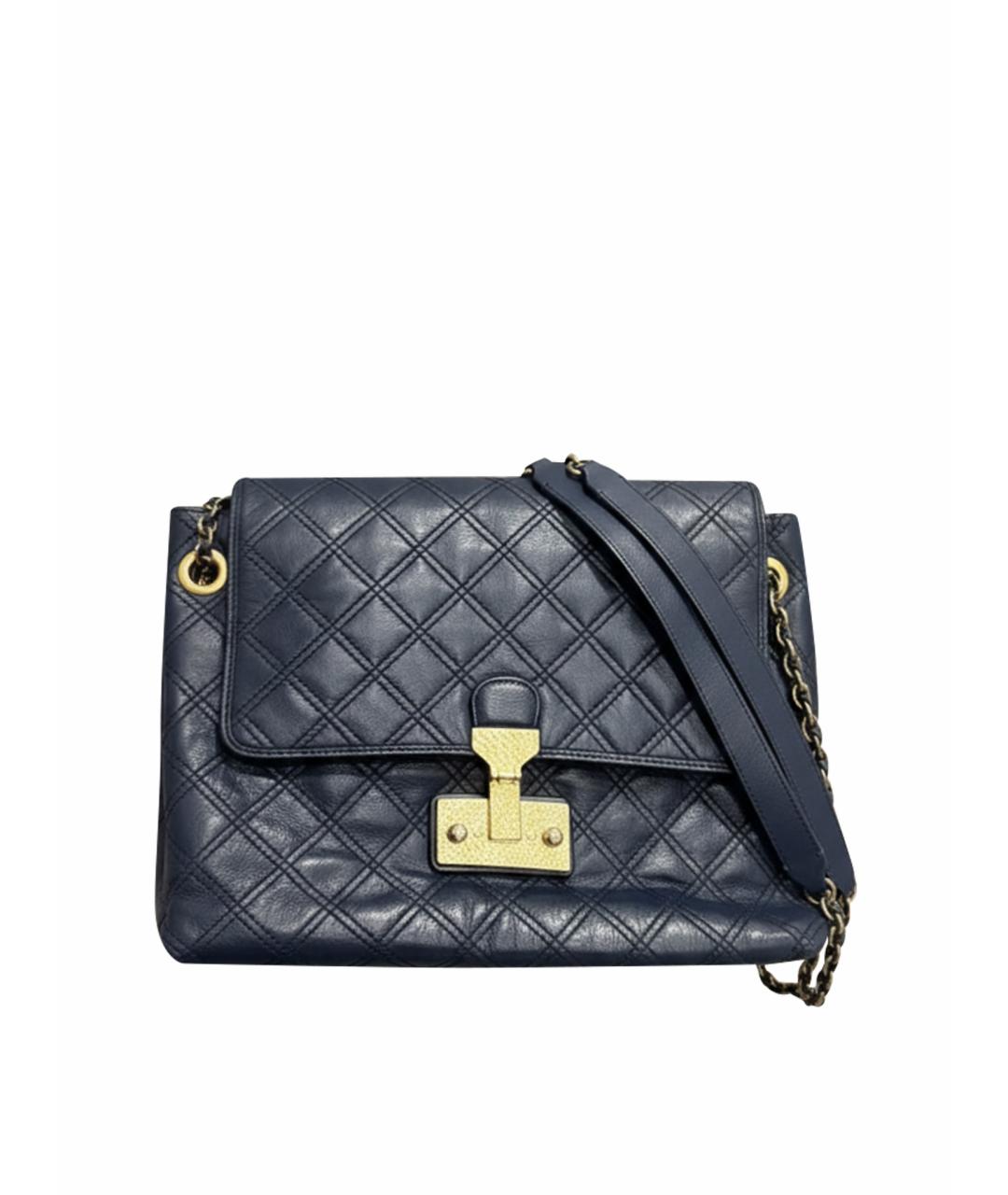 MARC JACOBS Темно-синяя кожаная сумка через плечо, фото 1