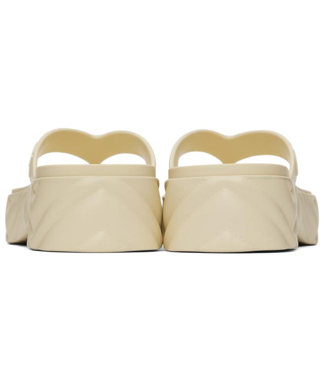 GUCCI Бежевые шлепанцы, фото 4