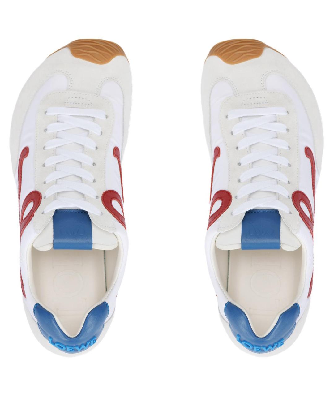 LOEWE Белые кожаные кроссовки, фото 3