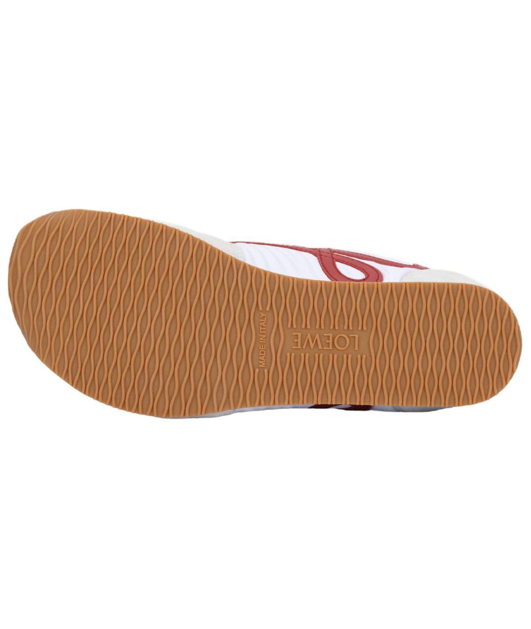 LOEWE Белые кожаные кроссовки, фото 5