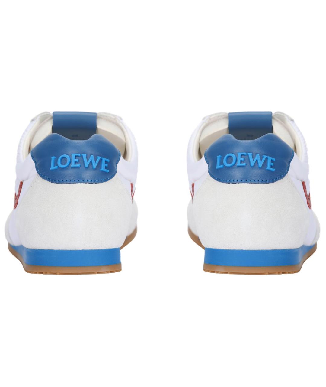 LOEWE Белые кожаные кроссовки, фото 4