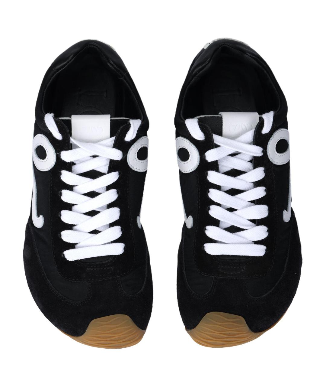 LOEWE Черные замшевые кроссовки, фото 3