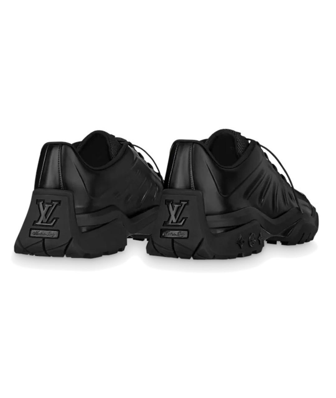 LOUIS VUITTON Черные низкие кроссовки / кеды, фото 4