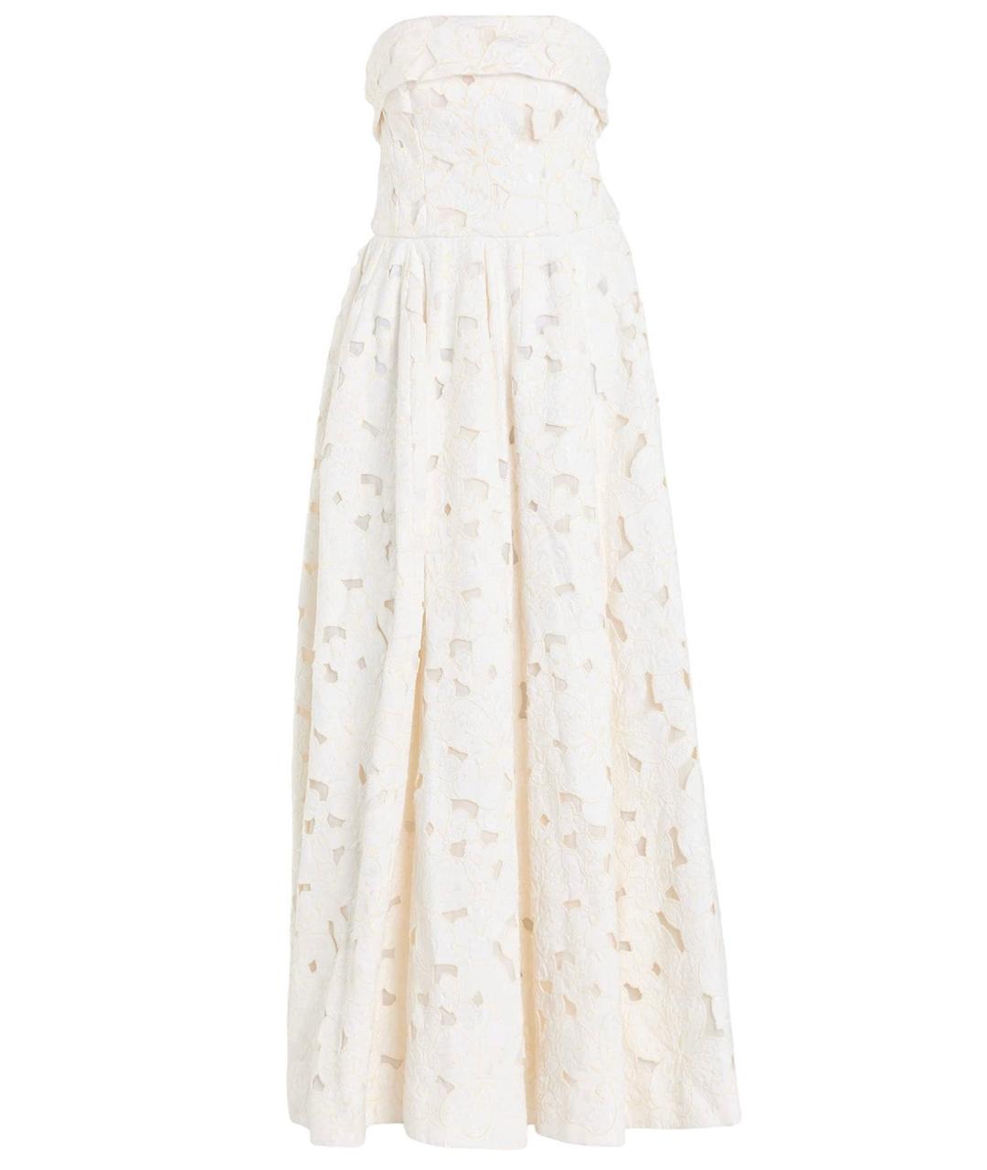 DOLCE&GABBANA Белое хлопковое коктейльное платье, фото 5