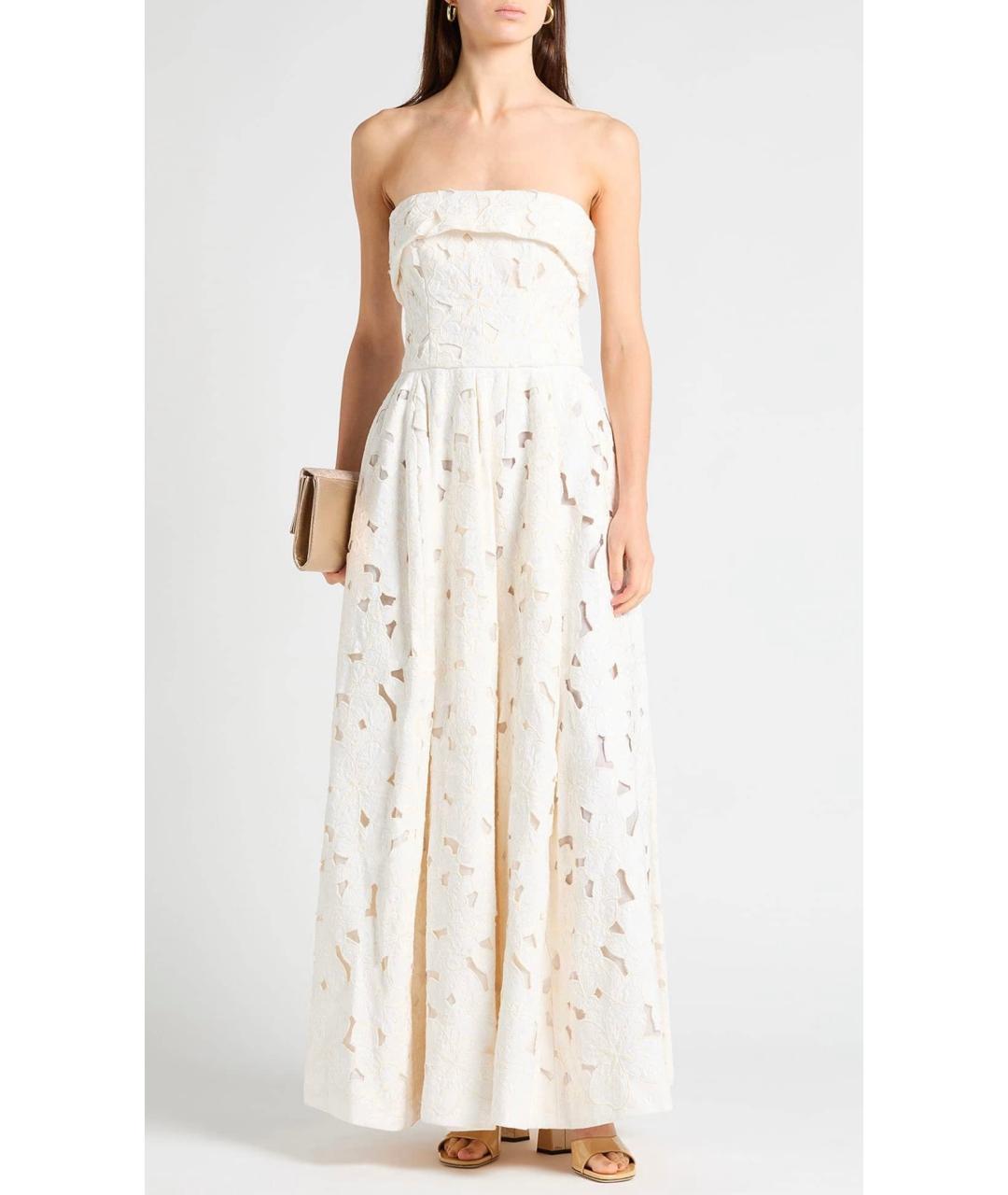 DOLCE&GABBANA Белое хлопковое коктейльное платье, фото 3