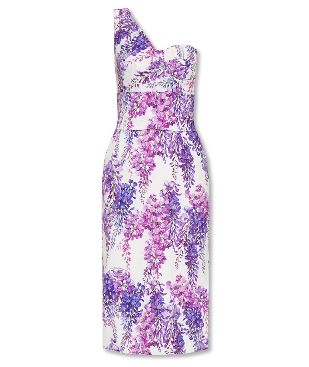 DOLCE&GABBANA Белое вискозное коктейльное платье, фото 5