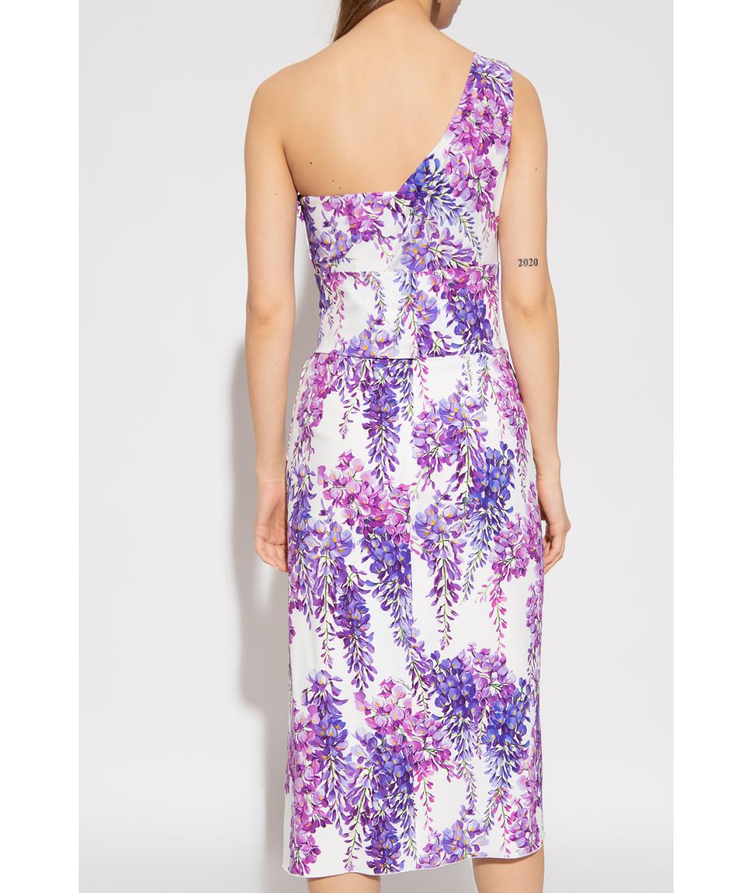 DOLCE&GABBANA Белое вискозное коктейльное платье, фото 4