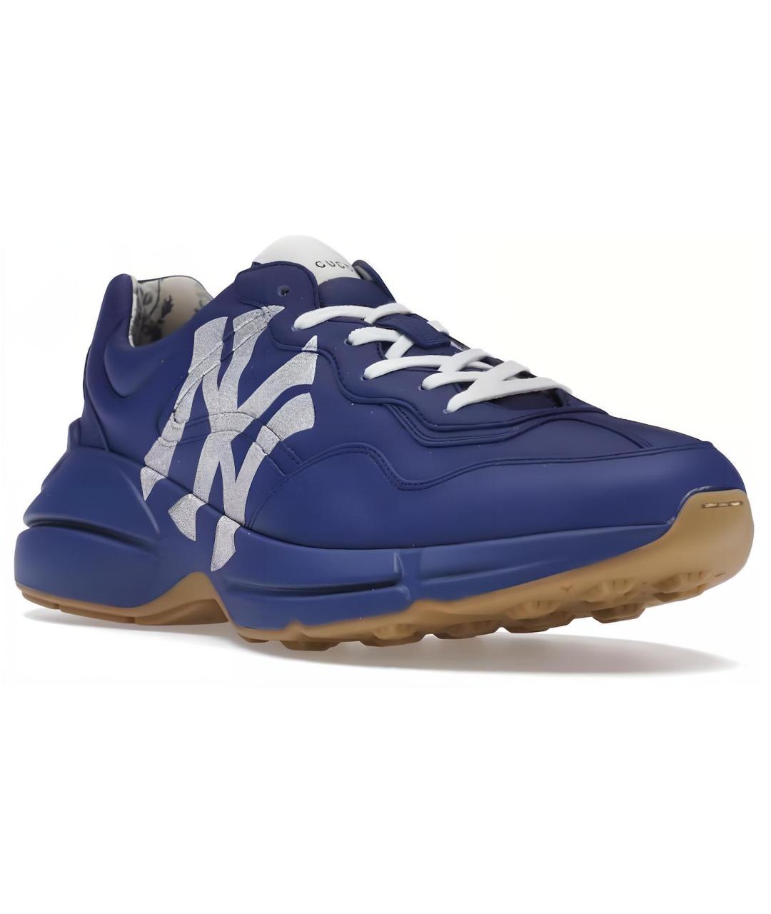 GUCCI Синие высокие кроссовки / кеды, фото 3