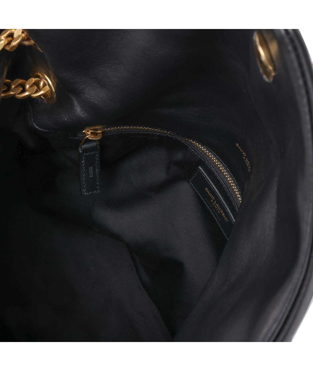 SAINT LAURENT Черная кожаная сумка через плечо, фото 8
