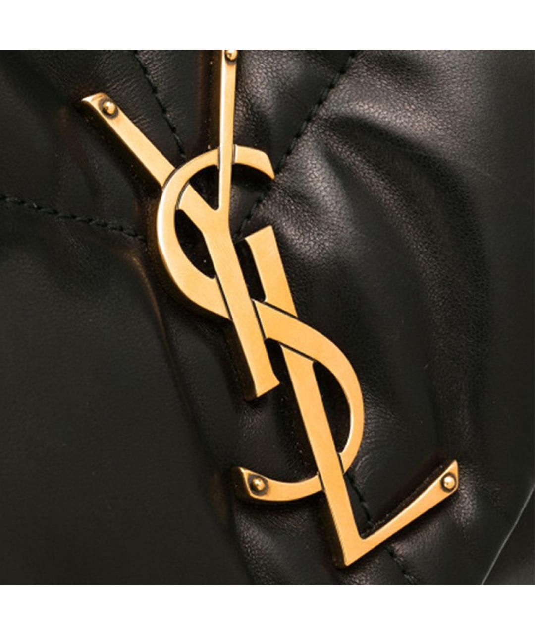 SAINT LAURENT Черная кожаная сумка через плечо, фото 7