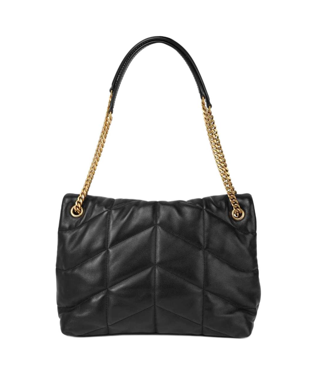 SAINT LAURENT Черная кожаная сумка через плечо, фото 5