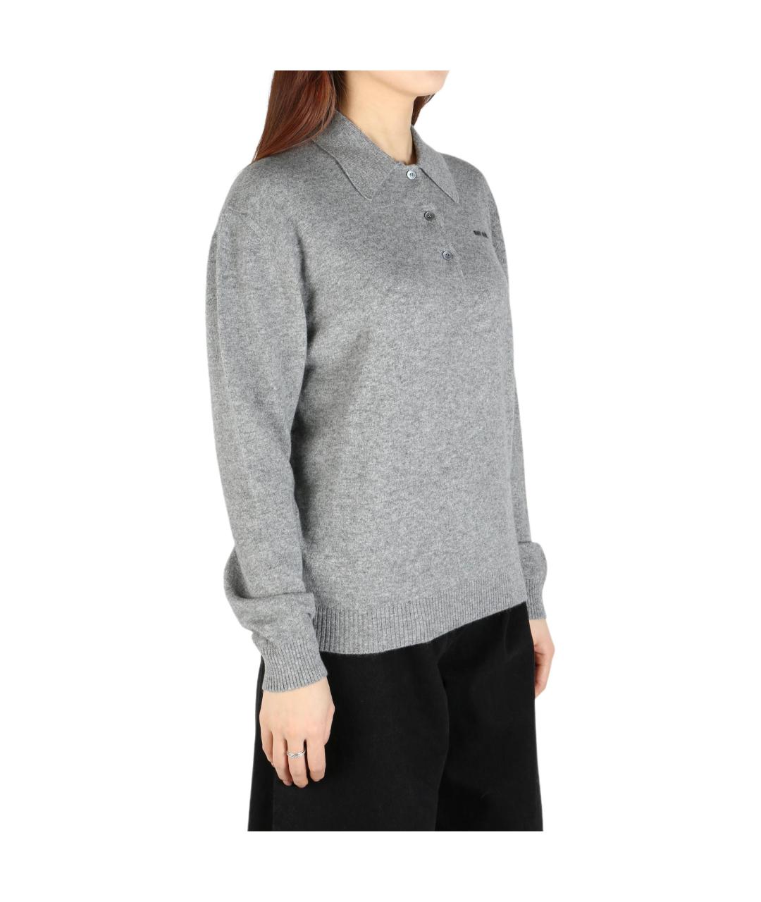 MIU MIU Серый кашемировый джемпер / свитер, фото 4