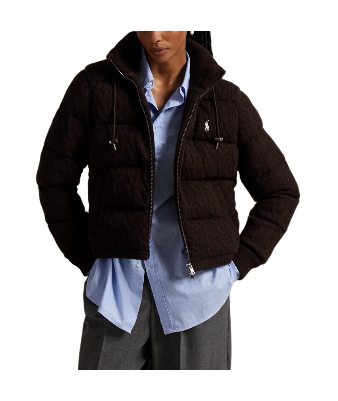 POLO RALPH LAUREN Коричневый пуховик, фото 3