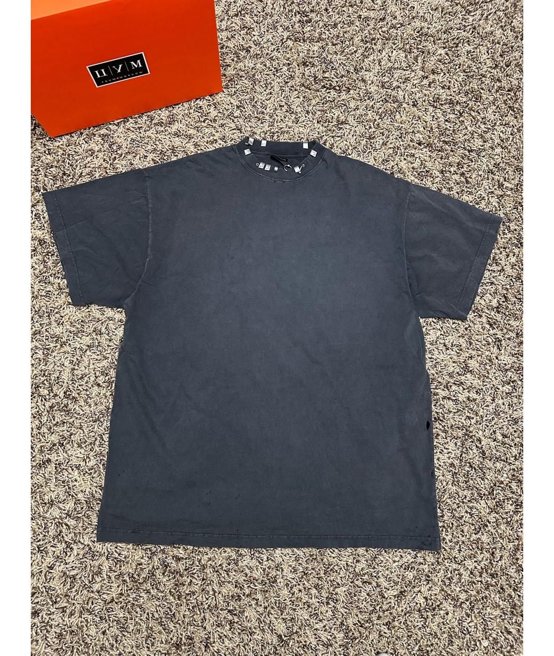 BALENCIAGA Черная футболка, фото 5