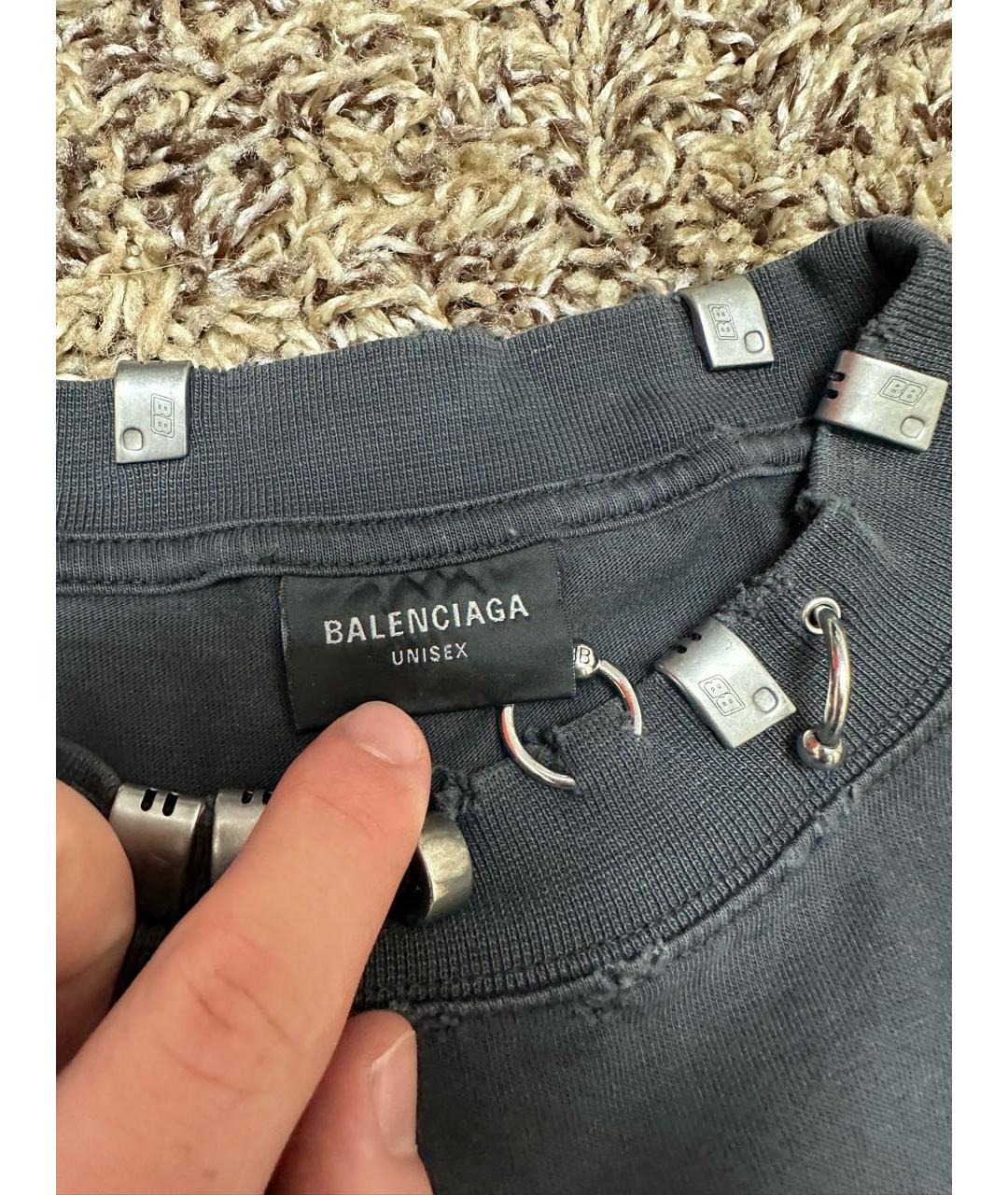 BALENCIAGA Черная футболка, фото 4