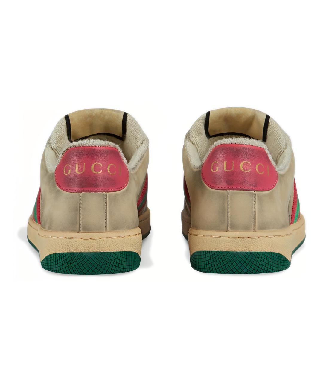 GUCCI Мульти кожаные кеды, фото 4