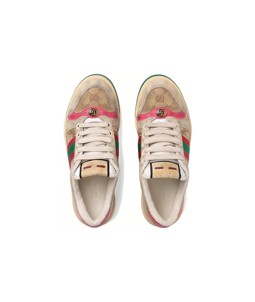 GUCCI Мульти кожаные кеды, фото 3