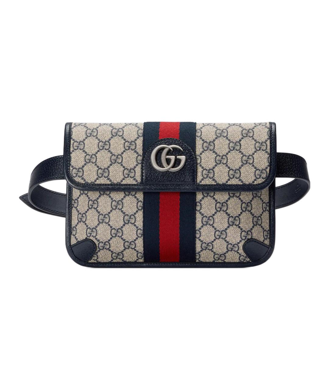 GUCCI Темно-синяя поясная сумка, фото 9