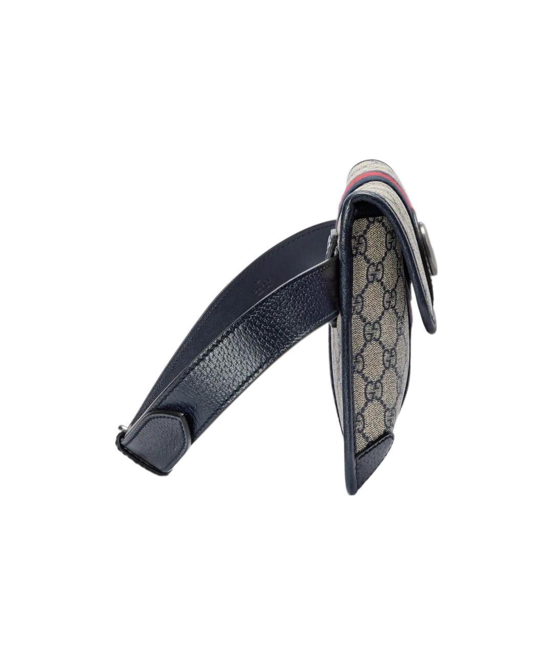 GUCCI Темно-синяя поясная сумка, фото 4