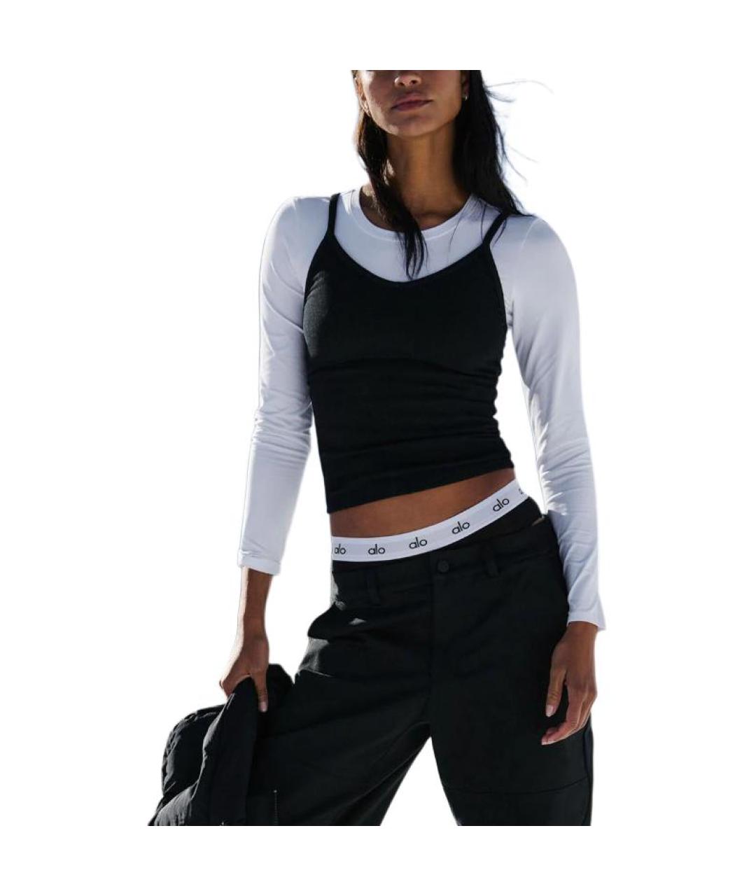 ALO YOGA Черная майка, фото 2