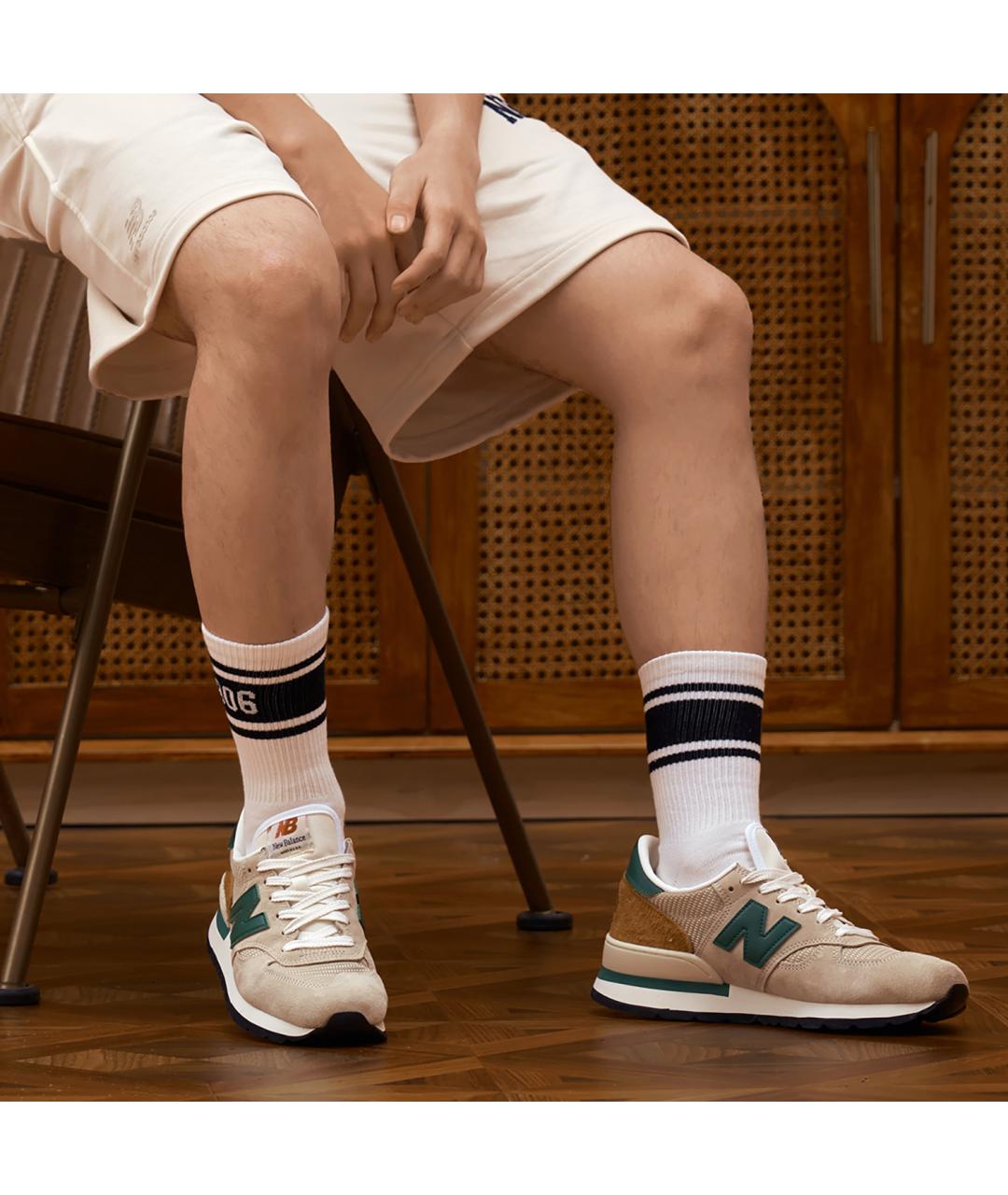 NEW BALANCE Бежевые замшевые высокие кроссовки / кеды, фото 9