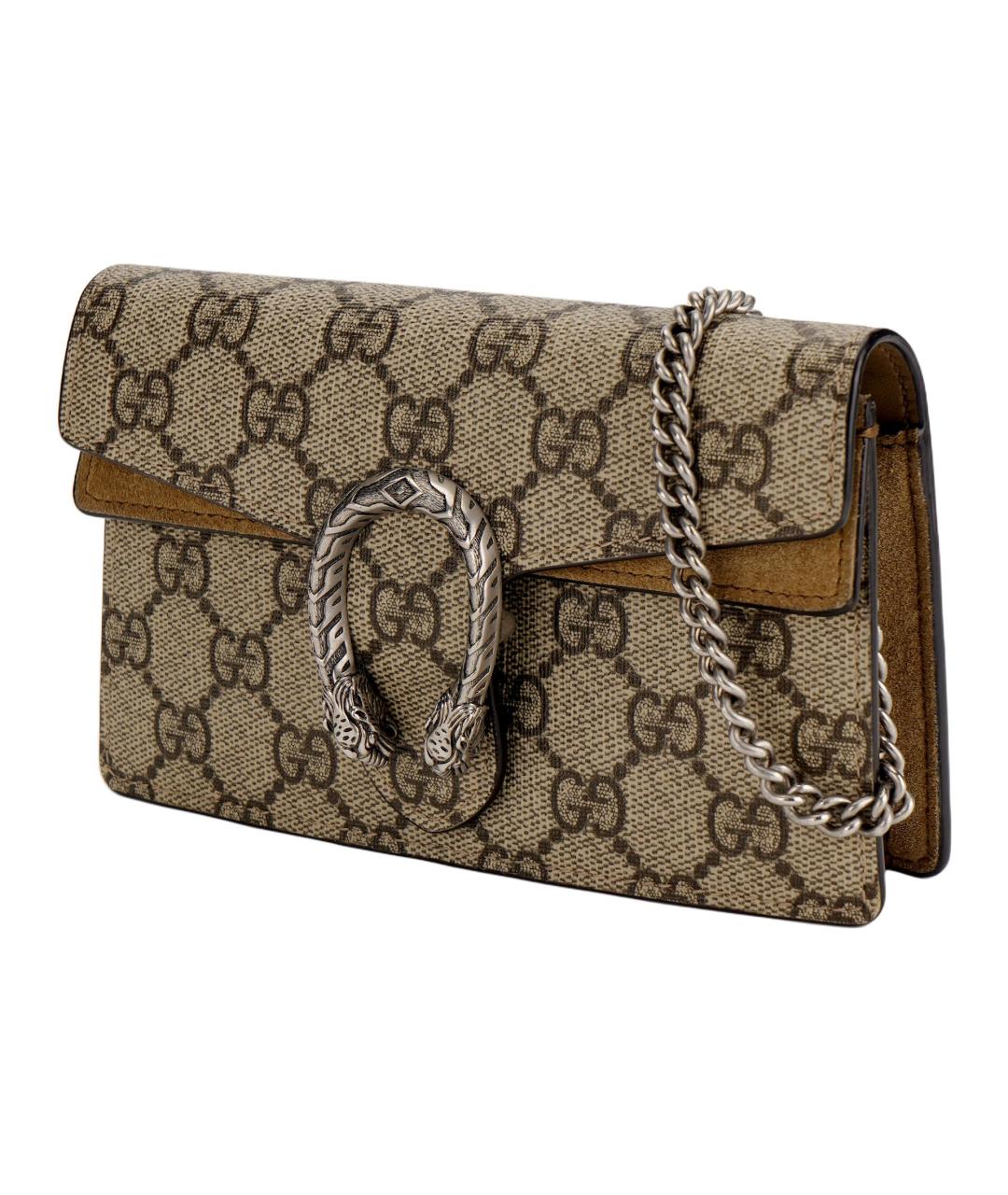 GUCCI Бежевая кожаная сумка через плечо, фото 2