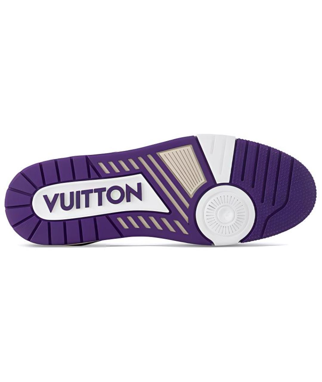 LOUIS VUITTON Белые кожаные низкие кроссовки / кеды, фото 6