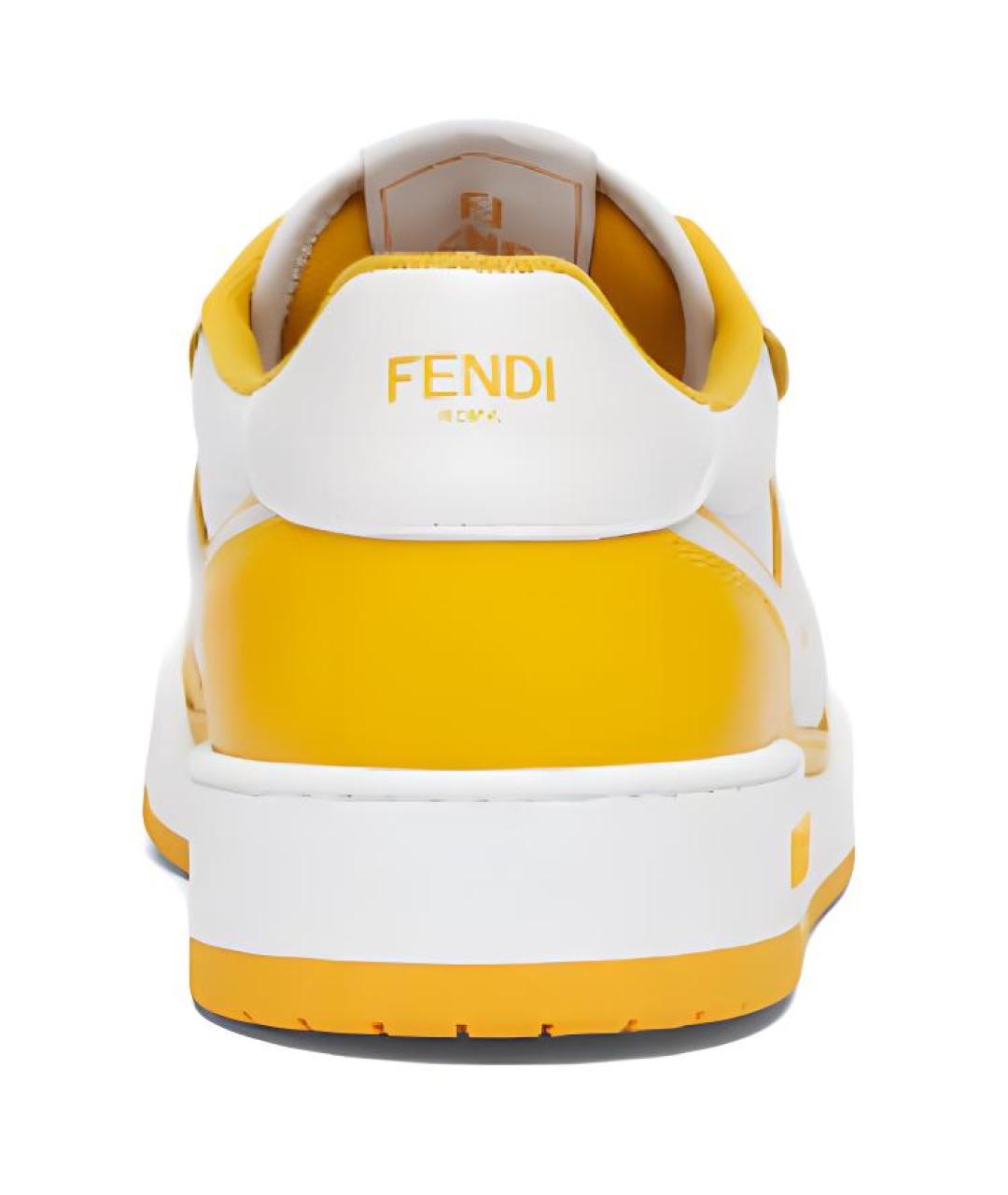 FENDI Кожаные низкие кроссовки / кеды, фото 4