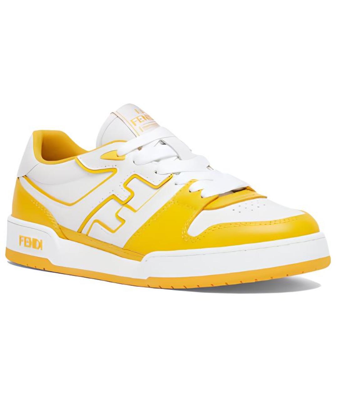 FENDI Кожаные низкие кроссовки / кеды, фото 3