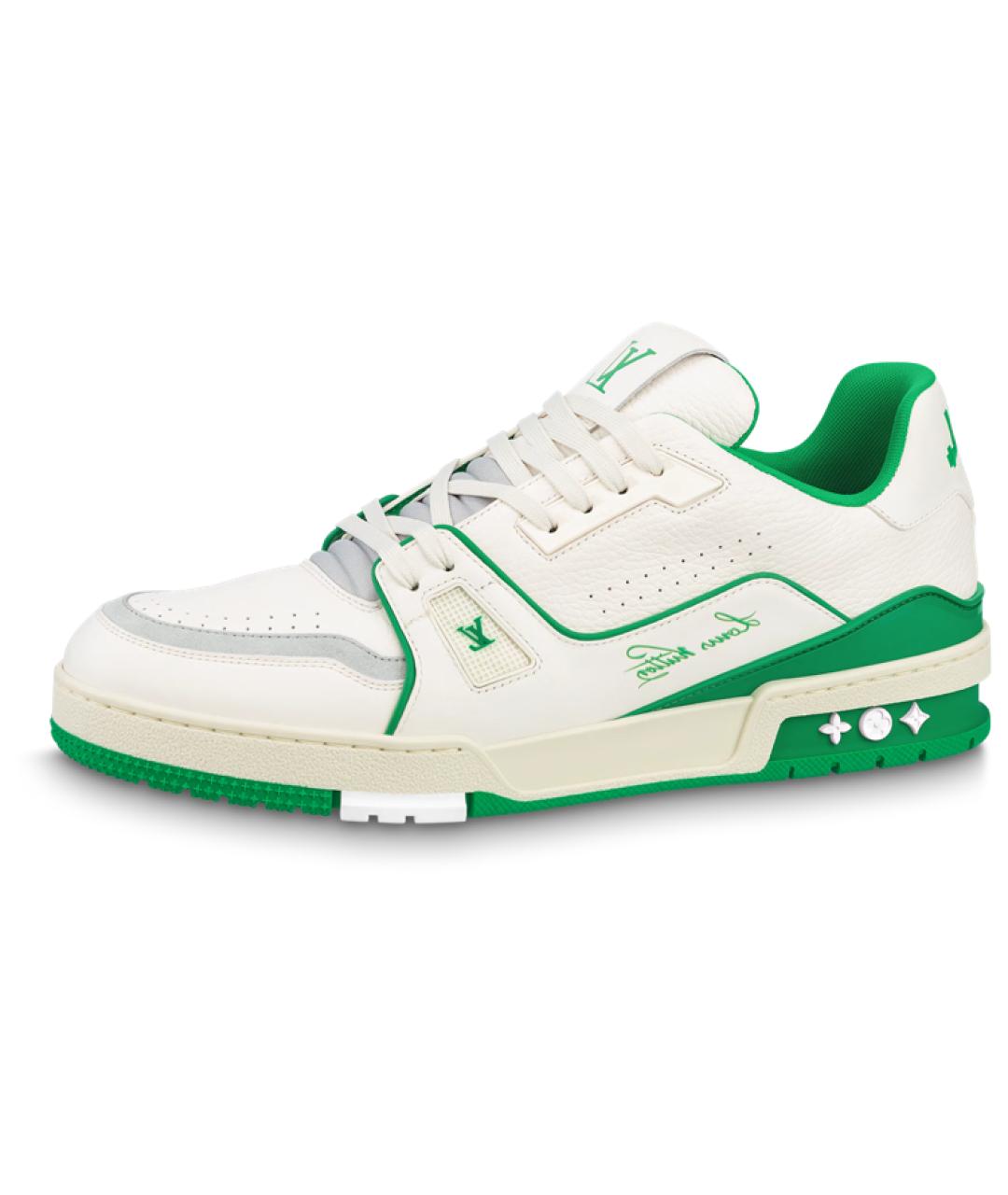 LOUIS VUITTON Белые кожаные кроссовки, фото 2