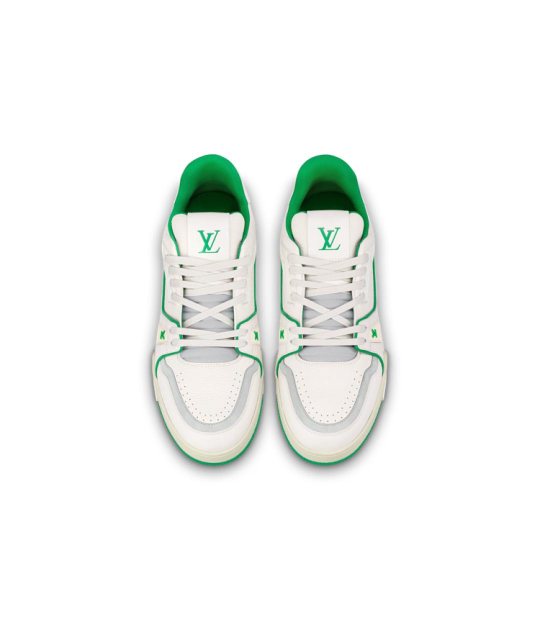 LOUIS VUITTON Белые кожаные кроссовки, фото 4