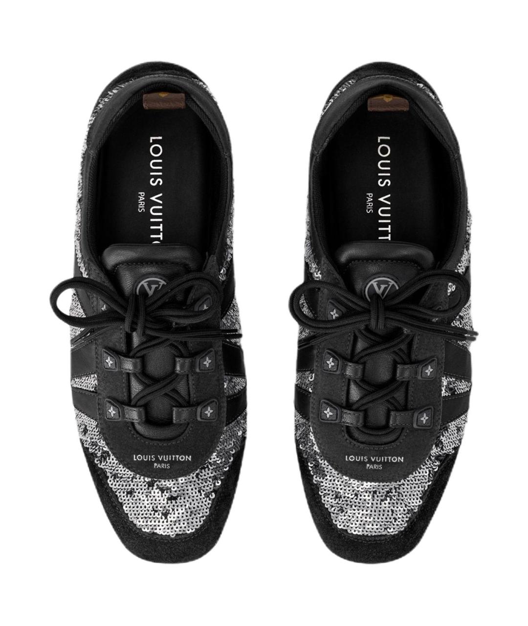 LOUIS VUITTON Черные кожаные кроссовки, фото 4