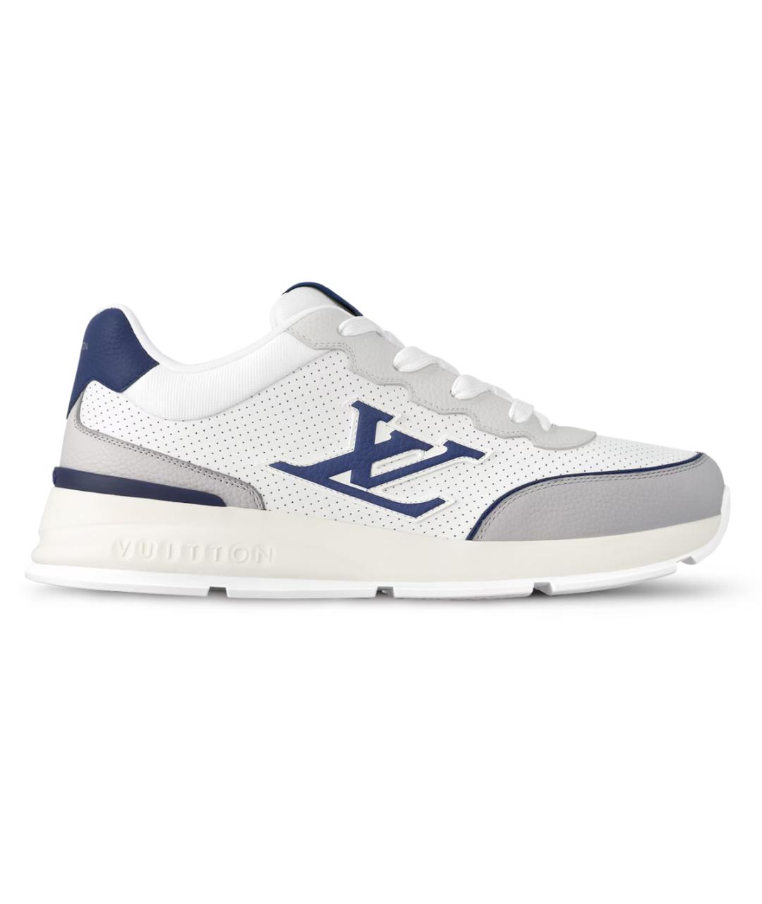 LOUIS VUITTON Синие кожаные низкие кроссовки / кеды, фото 1