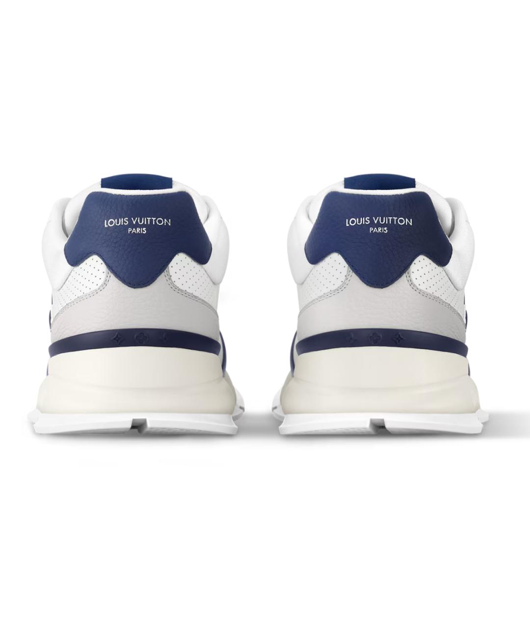 LOUIS VUITTON Синие кожаные низкие кроссовки / кеды, фото 3