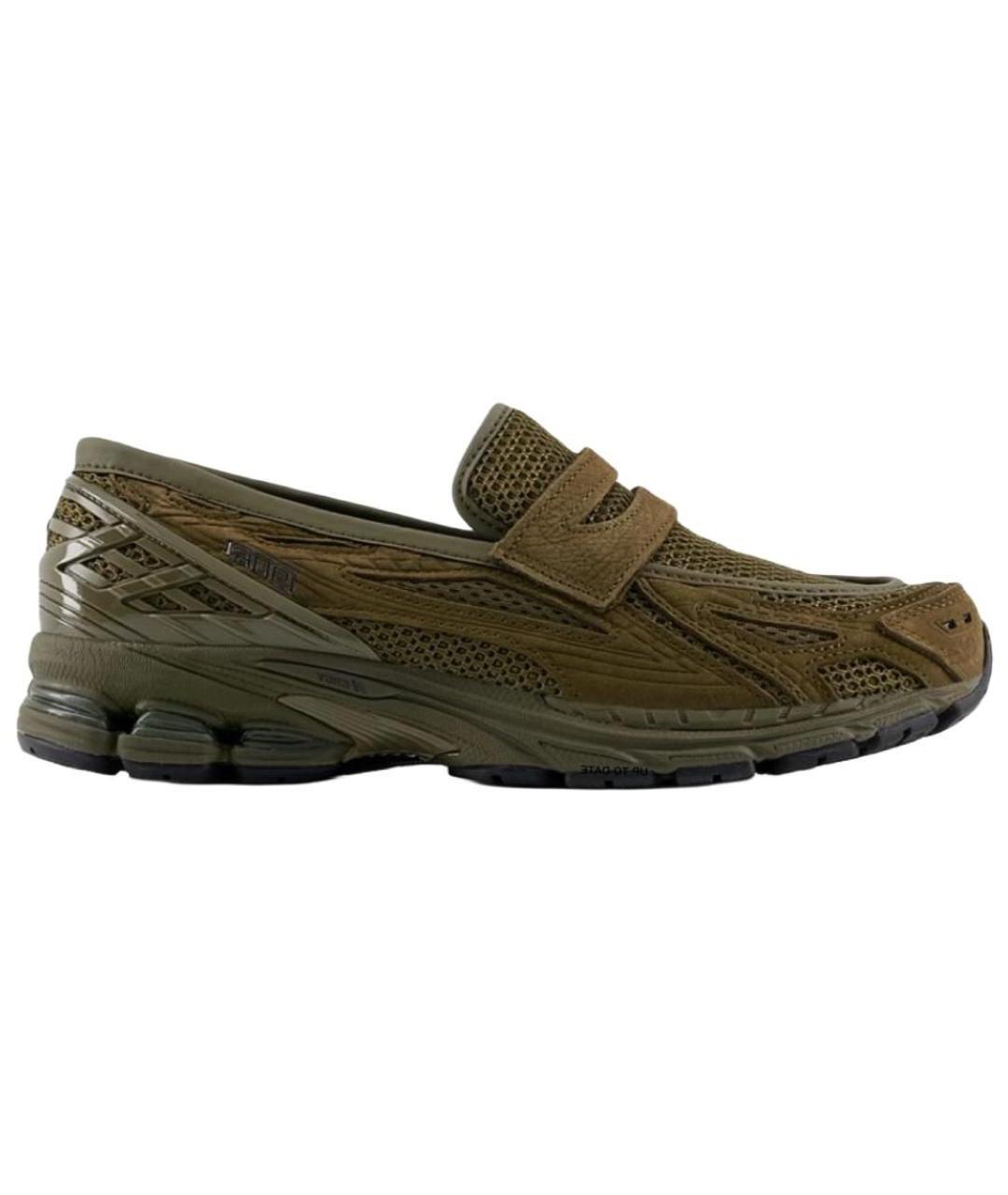 NEW BALANCE Зеленые замшевые лоферы, фото 1