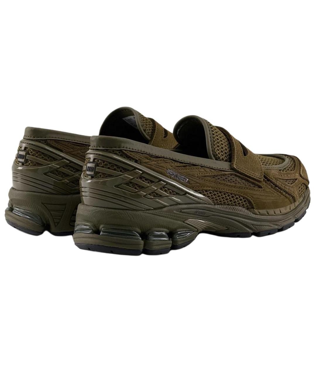 NEW BALANCE Зеленые замшевые лоферы, фото 4