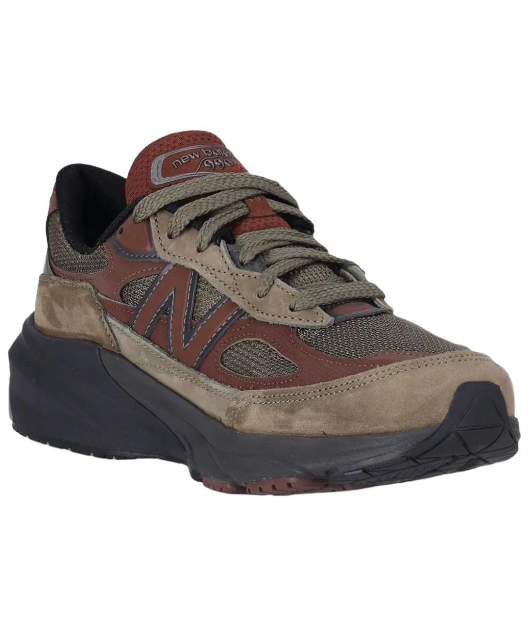 NEW BALANCE Коричневые текстильные кроссовки, фото 4