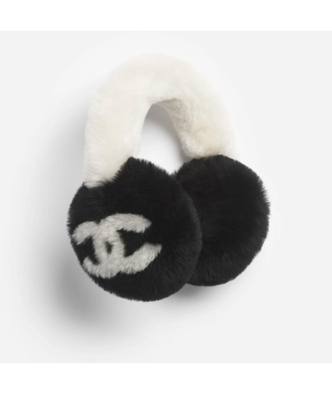 CHANEL Белые шерстяные наушники, фото 4