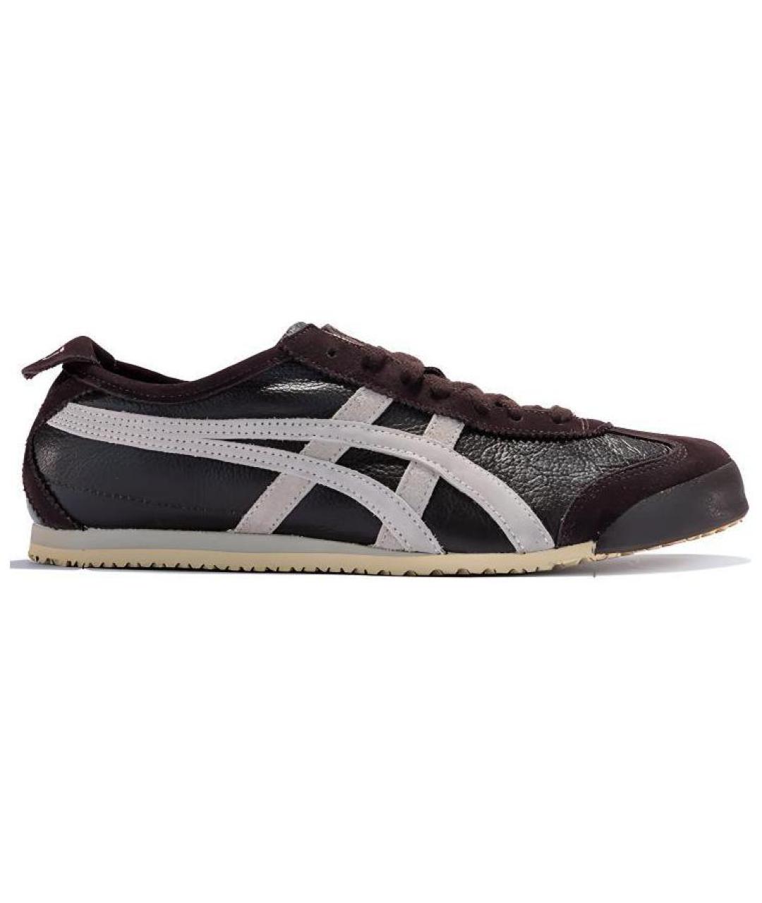 ONITSUKA TIGER Коричневые кожаные кеды, фото 1