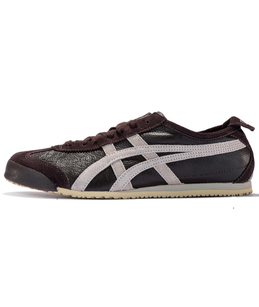 ONITSUKA TIGER Коричневые кожаные кеды, фото 2