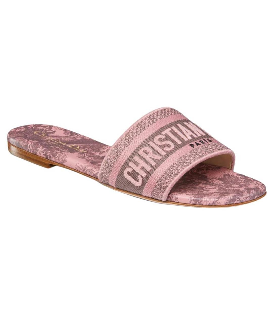 CHRISTIAN DIOR Розовые шлепанцы, фото 3