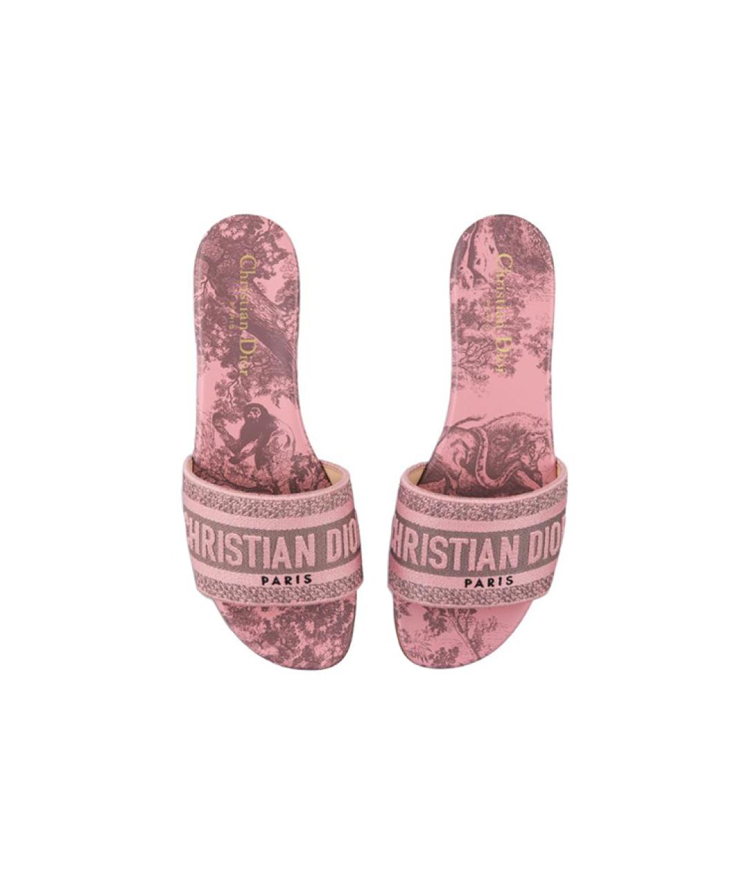 CHRISTIAN DIOR Розовые шлепанцы, фото 5