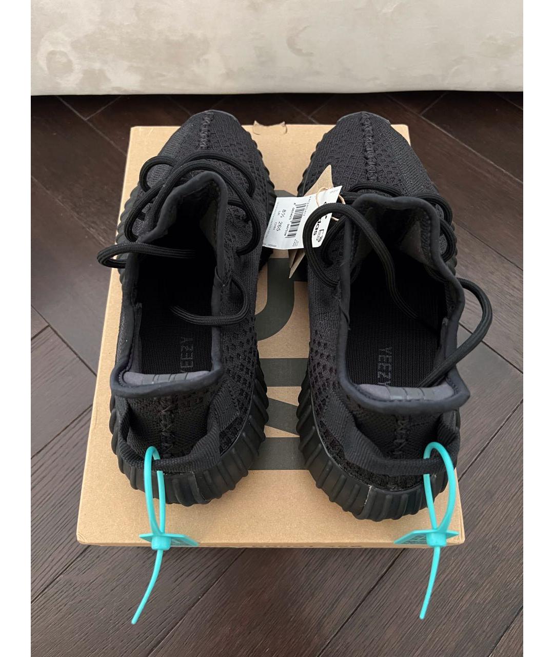 ADIDAS YEEZY Черные текстильные низкие кроссовки / кеды, фото 3